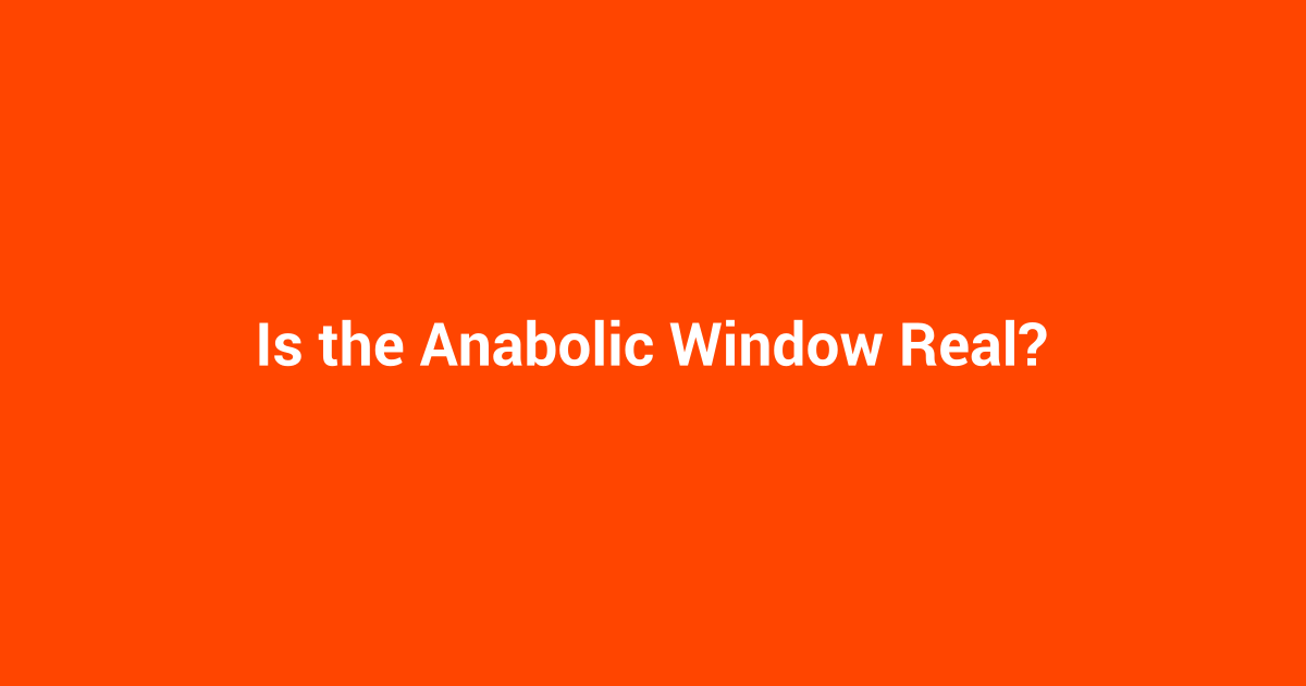 Is the Anabolic Window Real?